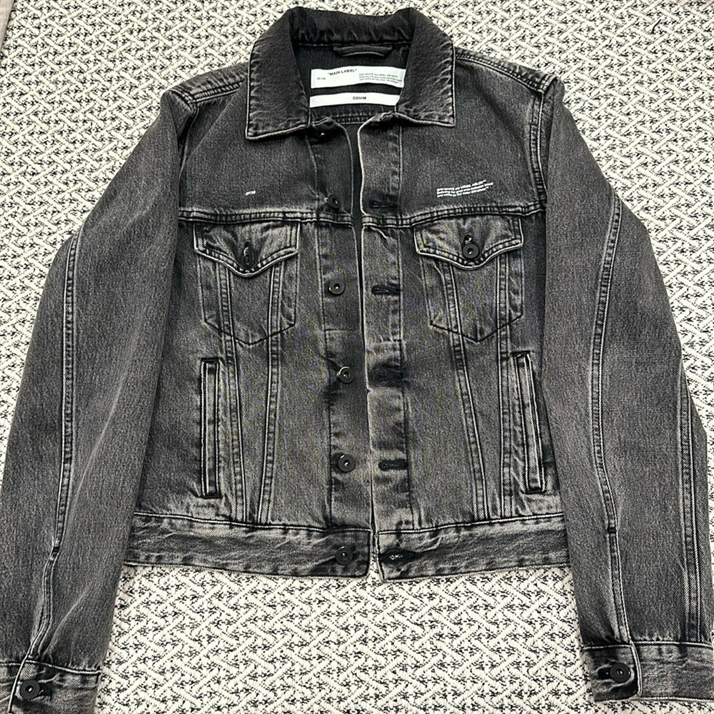 Off-White c/o Virgil Abloh Logo Print Denim Denim Jacket
